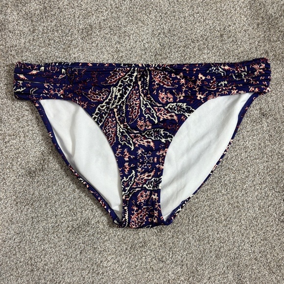 ATHLETA Aqualuxe Bikini Top and Bottoms Bathing Suit M/L
Halter Strappy Blue Red - Picture 7 of 14